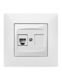 Toma Telefono RJ-11 Blanco 9137 [LOTE DE 4 Unidades] FAMATEL