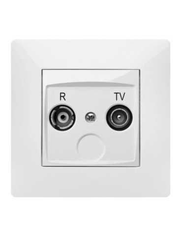 Toma Television R-TV Blanco 9135 [LOTE DE 2 Unidades] FAMATEL