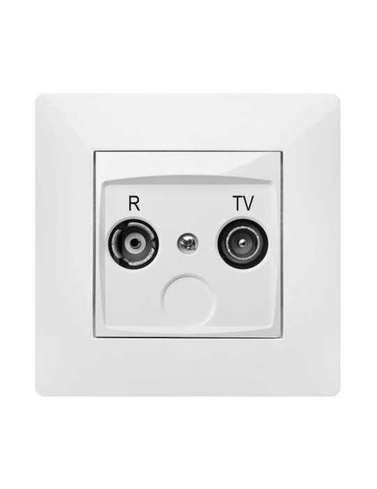 Toma Television R-TV Blanco 9135 [LOTE DE 2 Unidades] FAMATEL