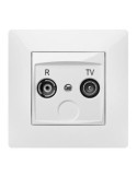 Toma Television R-TV Blanco 9135 [LOTE DE 2 Unidades] FAMATEL