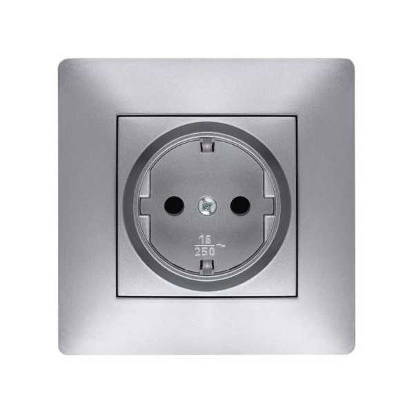 Toma Corriente 16 Ah 250 V Aluminio 9223 [LOTE DE 4 Unidades] FAMATEL