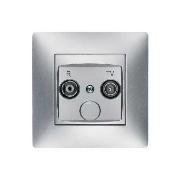 Toma Television R-TV Aluminio 9235 [LOTE DE 2 Unidades] FAMATEL