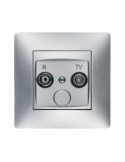 Toma Television R-TV Aluminio 9235 [LOTE DE 2 Unidades] FAMATEL