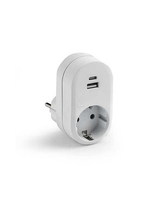 Adaptador TT 16A-25V con USB A+c 1321 [LOTE DE 4 Unidades] FAMATEL