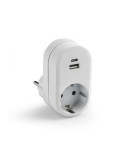 Adaptador TT 16A-25V con USB A+c 1321 [LOTE DE 4 Unidades] FAMATEL