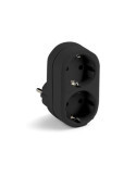 Adaptador Doble TT 16A-250V Negro 1332-N [LOTE DE 10 Unidades] FAMATEL