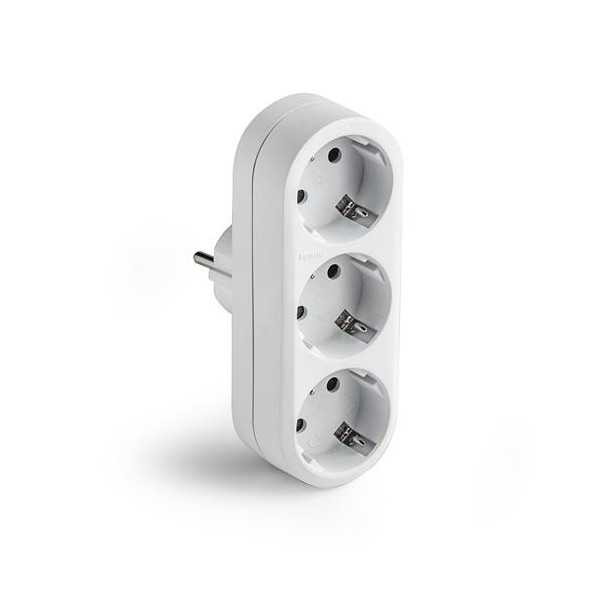Adaptador Triple TT 16A-250V Blanco 1333 [LOTE DE 8 Unidades] FAMATEL