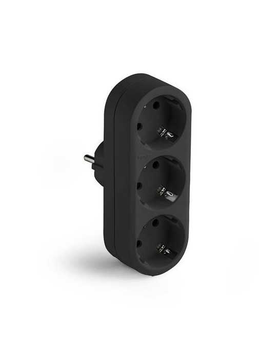 Adaptador Triple TT 16A-250V Negro 1333-N [LOTE DE 8 Unidades] FAMATEL