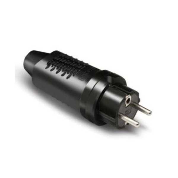 Clavija Macho TT. 16 Ah 250 V Goma Negra [LOTE DE 4 Unidades] FAMATEL