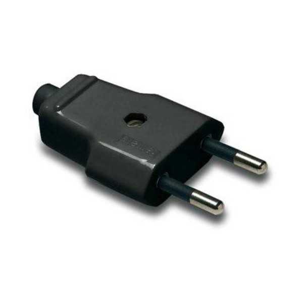 Clavija 10 Ah 250 V Negra 1001-N [LOTE DE 24 Unidades] FAMATEL