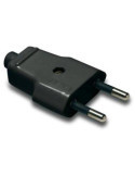 Clavija 10 Ah 250 V Negra 1001-N [LOTE DE 24 Unidades] FAMATEL