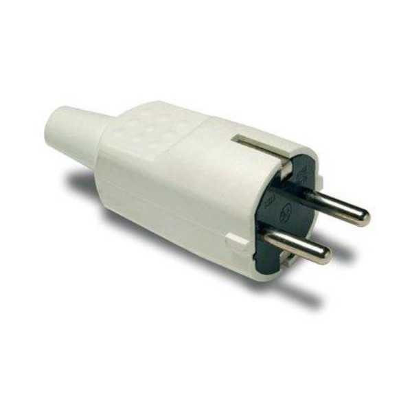 Clavija 4,8 mm PVC Goma 16 Ah Blanca 1104B [LOTE DE 10 Unidades] FAMATEL