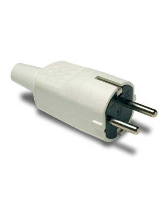 Clavija 4,8 mm PVC Goma 16 Ah Blanca 1104B [LOTE DE 10 Unidades] FAMATEL