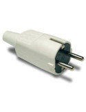 Clavija 4,8 mm PVC Goma 16 Ah Blanca 1104B [LOTE DE 10 Unidades] FAMATEL