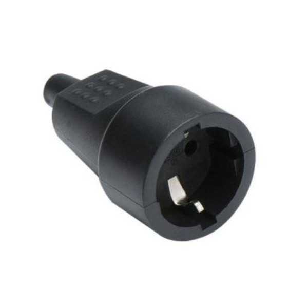 Base TT. 16 Ah 250 V Caucho Negra 2104 [LOTE DE 10 Unidades] FAMATEL