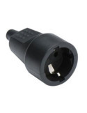 Base TT. 16 Ah 250 V Caucho Negra 2104 [LOTE DE 10 Unidades] FAMATEL