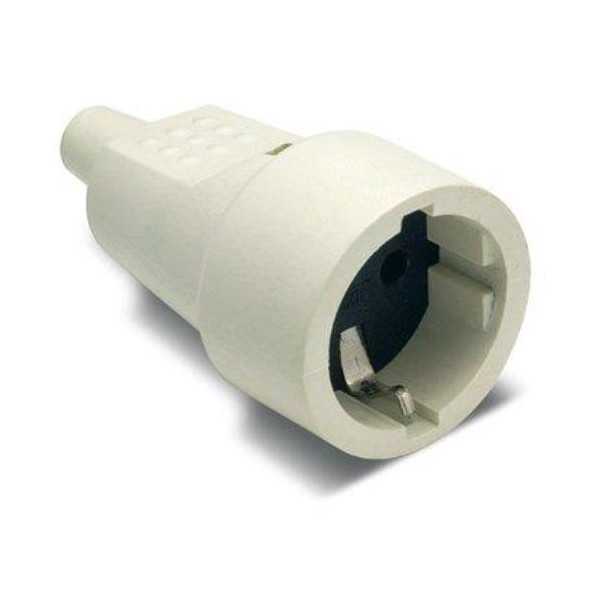 Base TT. 16 Ah 250 V PVC Goma Blanca 2104B [LOTE DE 10 Unidades] FAMATEL