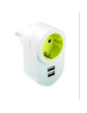Adaptador TT. Lateral 16 Ah 250 V 2 USB 1308 [LOTE DE 2 Unidades] FAMATEL