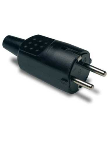 Clavija 4,8 Caucho 16 Ah Negra 1104 Blister [LOTE DE 10 Unidades] FAMATEL
