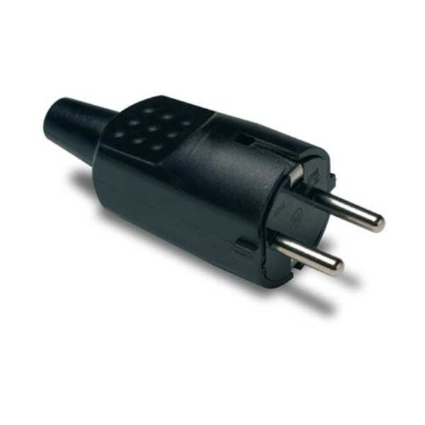 Clavija 4,8 Caucho 16 Ah Negra 1104 Blister [LOTE DE 10 Unidades] FAMATEL