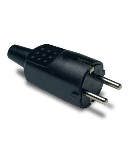 Clavija 4,8 Caucho 16 Ah Negra 1104 Blister [LOTE DE 10 Unidades] FAMATEL
