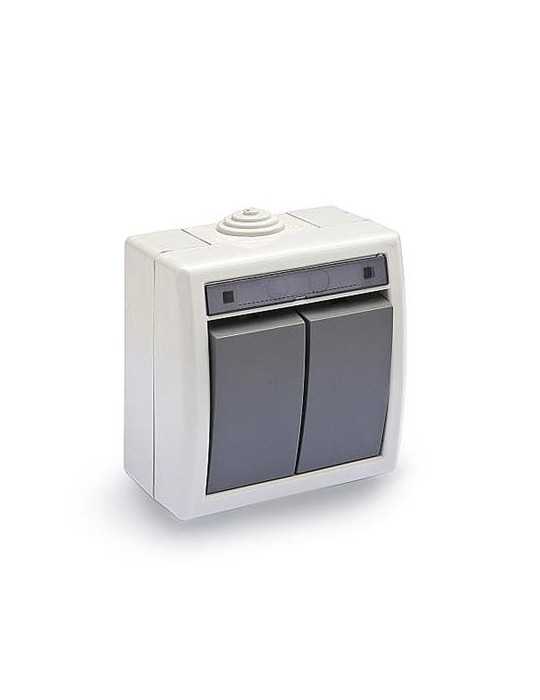 Doble Conmutador Estanco 10 Ah 250 V IP55 19076 [LOTE DE 4 Unidades] FAMATEL