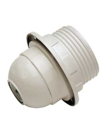 Portalamparas Rosca+arandela E27 Blanco 166B [LOTE DE 10 Unidades] FAMATEL