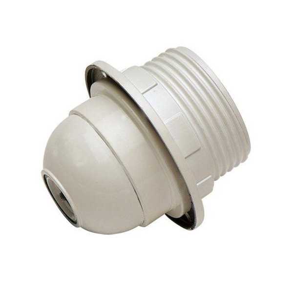Portalamparas Rosca+arandela E27 Blanco 166B [LOTE DE 10 Unidades] FAMATEL