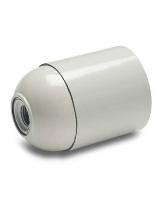 Portalamparas Liso E-27 Blanco 161-B Blister [LOTE DE 16 Unidades] FAMATEL