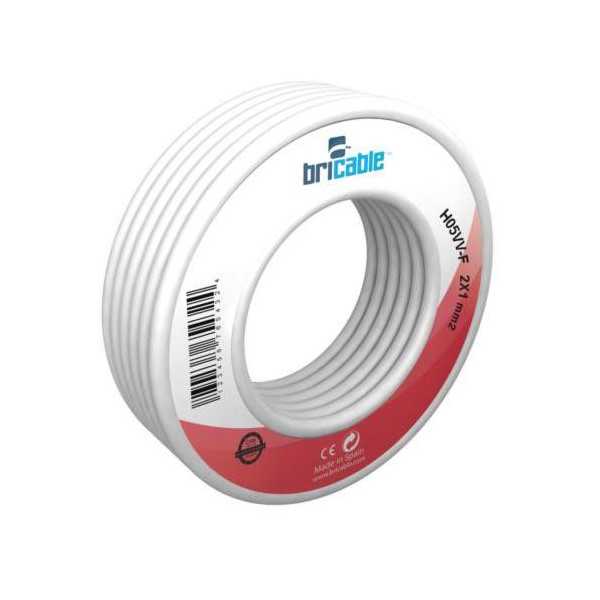 Cable Manguera Plana H03VVH2-F 2X0.75 Blanca 5M [LOTE DE 6 Unidades] FAMATEL
