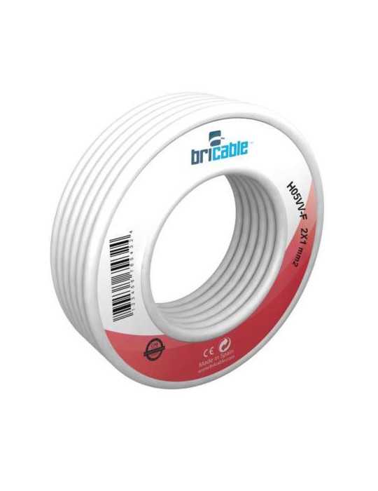 Cable Manguera Plana H03VVH2-F 2X0.75 Blanca 5M [LOTE DE 6 Unidades] FAMATEL