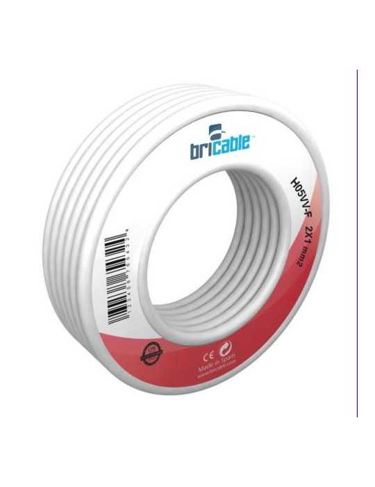 Cable Manguera Plana H03VVH2-F 2X0.75 Blanca 10M [LOTE DE 4 Unidades] FAMATEL