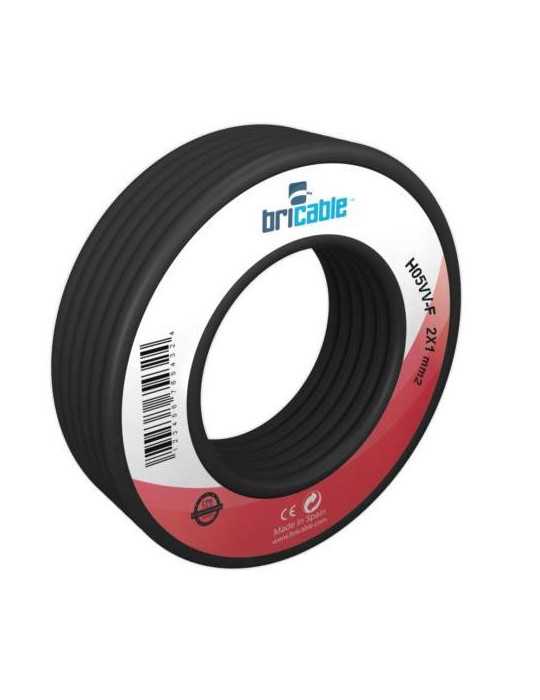 Cable Manguera Plana H03VVH2-F 2X0.75 Negra 10M [LOTE DE 4 Unidades] FAMATEL