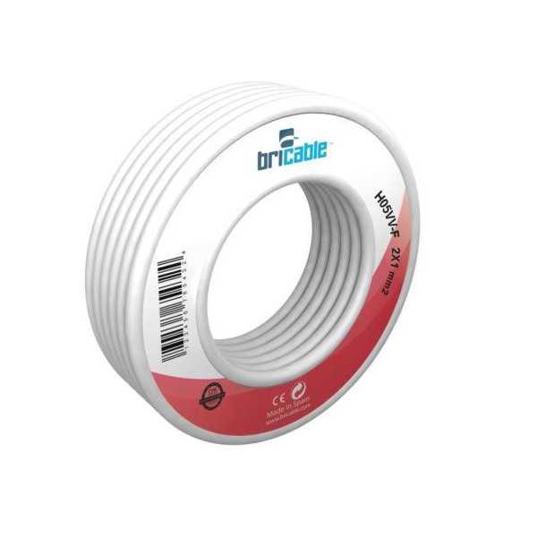Cable Manguera Redonda H05VV-F 2X1 Blanca 5M [LOTE DE 4 Unidades] FAMATEL