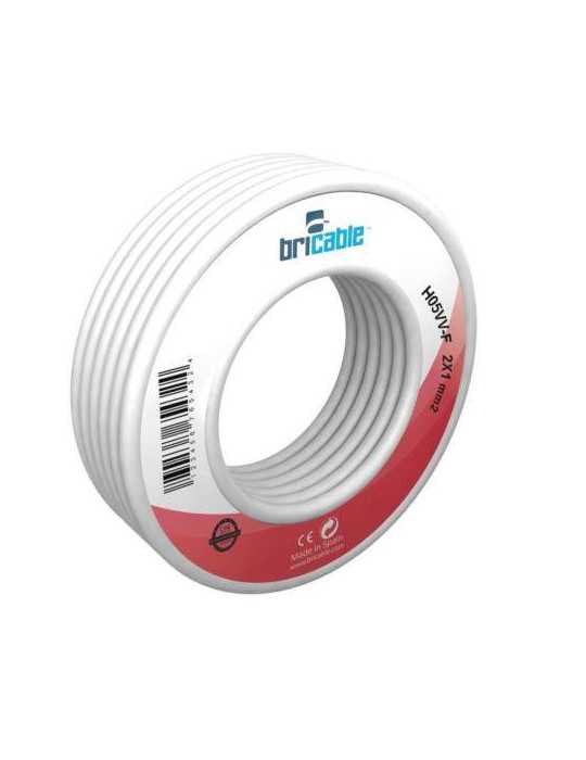 Cable Manguera Redonda H05VV-F 2X1 Blanca 5M [LOTE DE 4 Unidades] FAMATEL