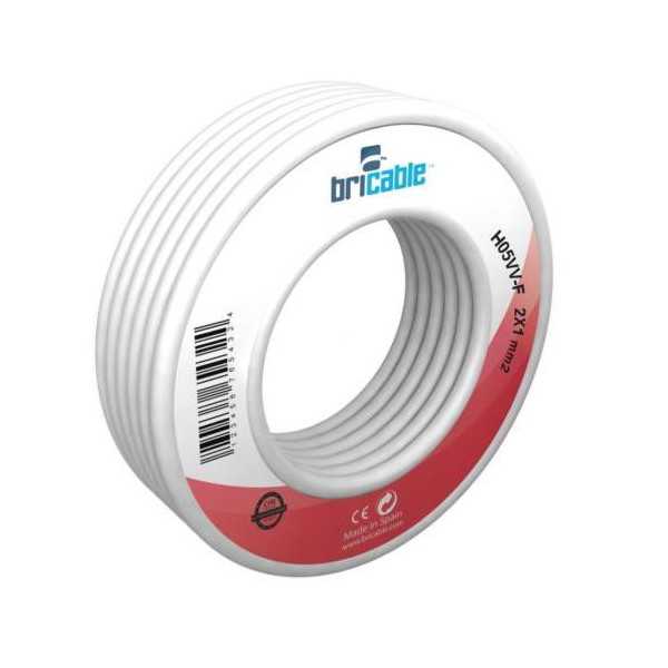 Cable Manguera Redonda H05VV-F 2X1 Blanca 10M [LOTE DE 2 Unidades] FAMATEL