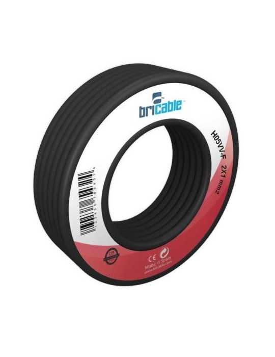 Cable Manguera Redonda H05VV-F 2X1 Negra 5M [LOTE DE 4 Unidades] FAMATEL