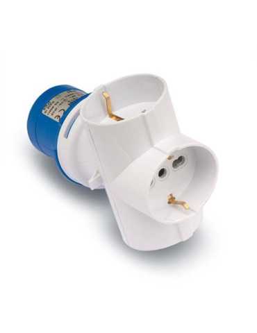 Adaptador Clavija 2P+T 3B.2P+TTL 13913 [LOTE DE 2 Unidades] FAMATEL