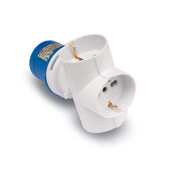 Adaptador Clavija 2P+T 3B.2P+TTL 13913 [LOTE DE 2 Unidades] FAMATEL