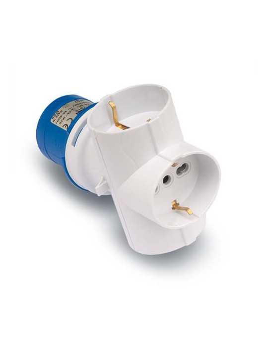 Adaptador Clavija 2P+T 3B.2P+TTL 13913 [LOTE DE 2 Unidades] FAMATEL