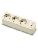 Base 3 Tomas/TT. sin Cable con Interruptor 2523 [LOTE DE 4 Unidades] FAMATEL