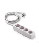 Base 4 Tomas/Toma Tierra Cable 1.5 m 9/504 [LOTE DE 6 Unidades] FAMATEL