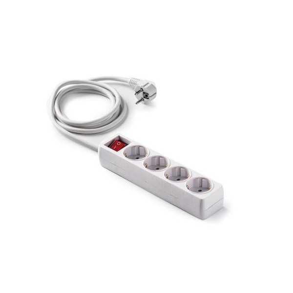 Base 4 Tomas/TT. Cable 1.5 m con Interruptor 9/704 [LOTE DE 4 Unidades] FAMATEL