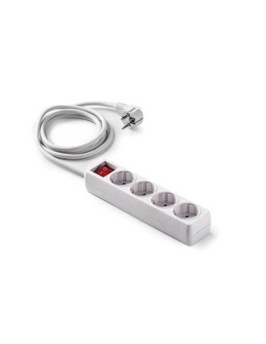 Base 4 Tomas/TT. Cable 1.5 m con Interruptor 9/704 [LOTE DE 4 Unidades] FAMATEL