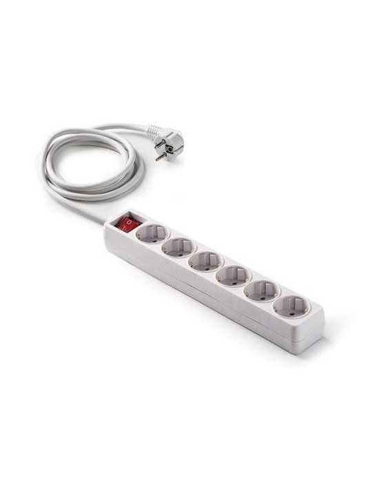 Base 6 Tomas/TT. Cable 1.5 m con Interruptor 9/706 [LOTE DE 4 Unidades] FAMATEL
