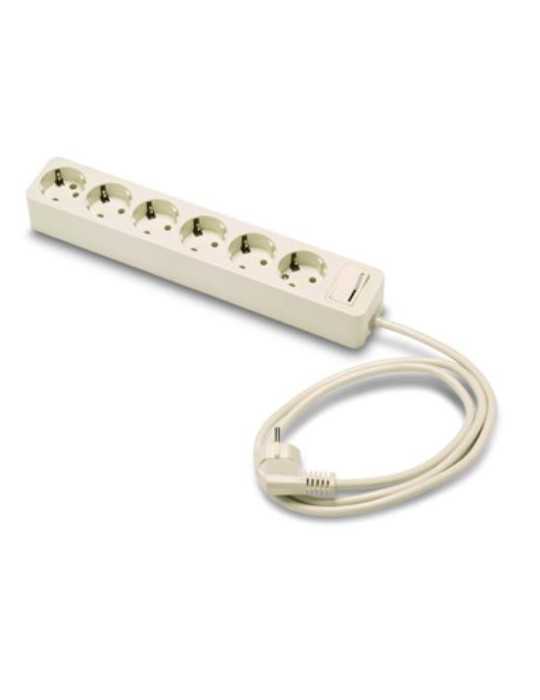 Base 6 Tomas/TT. con Interruptor Cable 1.5 m 2518 [LOTE DE 2 Unidades] FAMATEL
