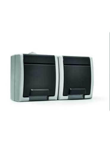 Base Doble TT. Lateral Estanco 16 Ah 250 V 19080 [LOTE DE 2 Unidades] FAMATEL