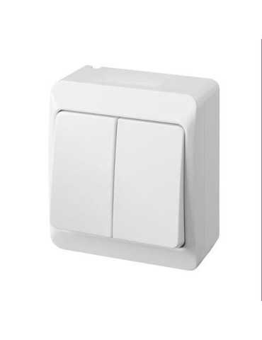 Doble Interruptor Estanco 10 Ah 250 V IP54 5103 [LOTE DE 6 Unidades] FAMATEL