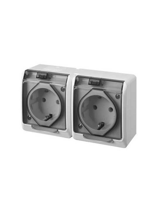 Doble Base TT. Lateral Estanco 16 Ah 250 V IP54 [LOTE DE 4 Unidades] FAMATEL