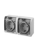 Doble Base TT. Lateral Estanco 16 Ah 250 V IP54 [LOTE DE 4 Unidades] FAMATEL